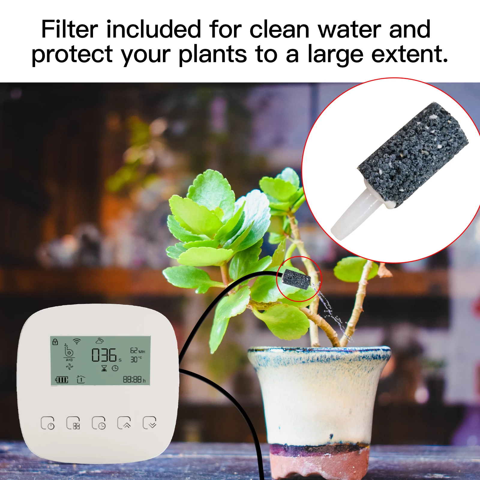 Imagem -06 - Sistema de Rega Automático para Indoor Potted Plantas Kit de Irrigação por Gotejamento Bomba Dupla Controle Remoto Smart Life App Faça Você Mesmo Wifi