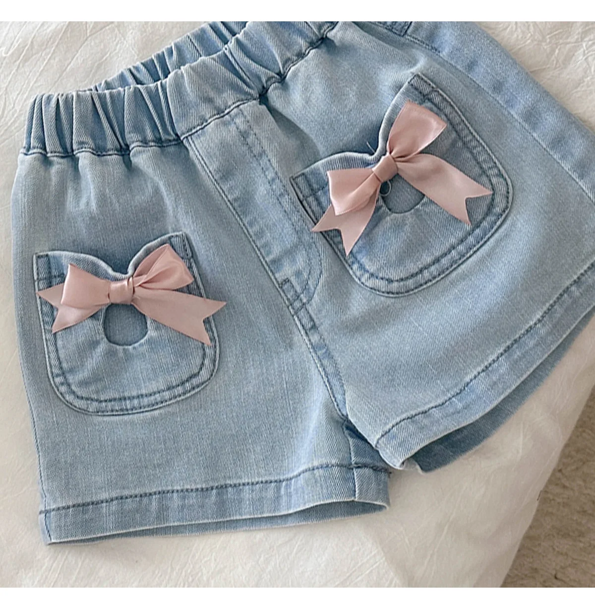 

(1-7 Years）Summer Children's Baby Shorts Infant Jeans Thin Cute Wear Pastoral Cotton Girl Baby Pants Cute