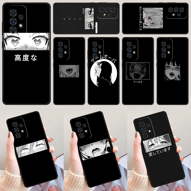 Sad Japanese Girl For Samsung Galaxy A52 A72 A73 A20e A21S A50 A70 A11 A12 A42 A31 A40 A51 A71 A32 A80 A91 Phone Case Cover