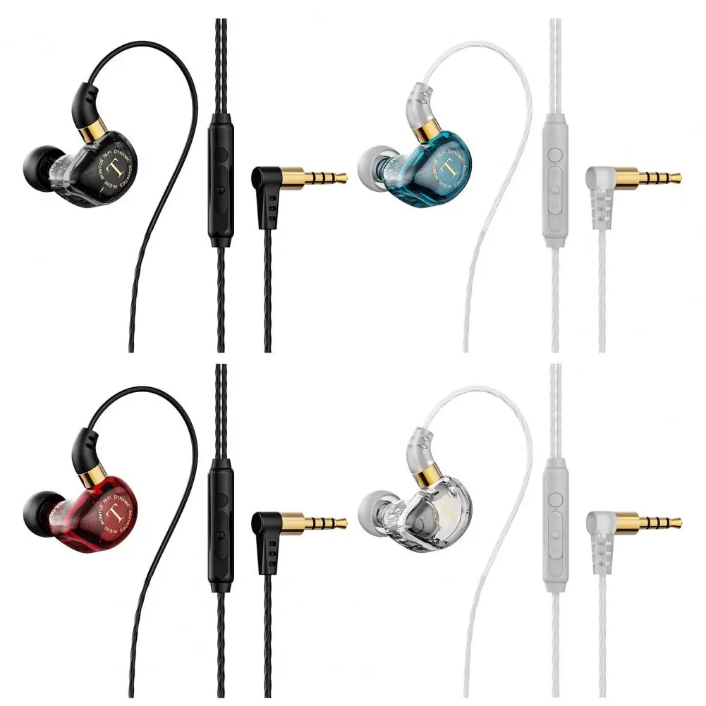 In-ear Earphone Stereo Sound Line Control Distortion-free Super Bass with Mic Enjoy Music Plug-and-Play Sports Wired Earphone In