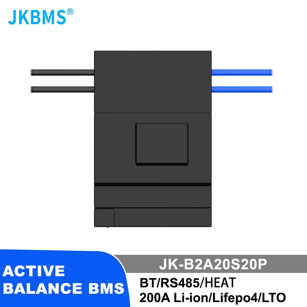 JKBMS B2A20S20P WITH 2A Active Balance 200A BMS CANBUS Rs485 Heat  36V 48V 60V 8S 10S 12S 17S 20S 24S Lifepo4 Li-Ion Lto BMS