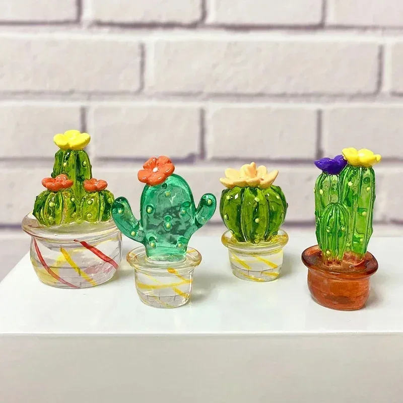 

Tiny Resin Cactus Figurines Ornaments Bonsai Decor Sculptures and Figurines Desktop Ornament Car Home Decoration