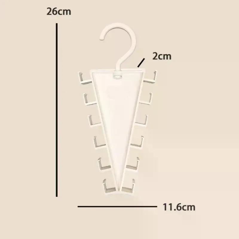 2Pcs Multifunctional Closet Hanger Multiple Hooks Scarf Belt Tie Hat Storage Bedroom Wardrobe - view 5