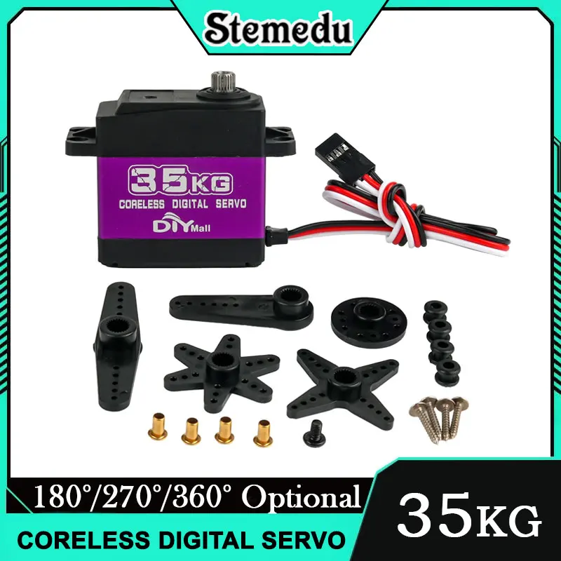 

35kg.cm High Torque Digital Servo HV Motor Waterproof Metal Gear Coreless for RC Cars Trucks Crawlers Boats Helicopters