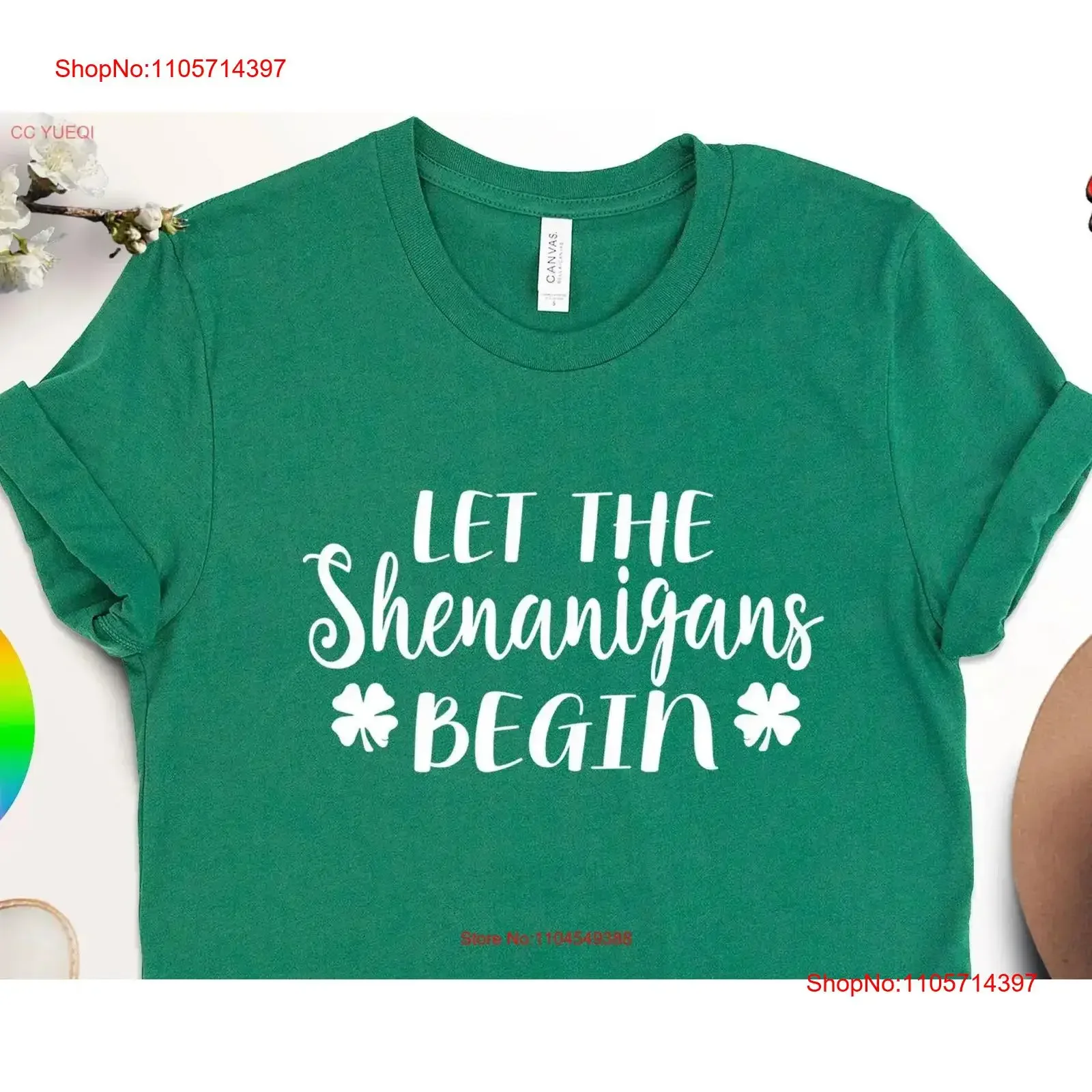 Let The Shenanigans Begin T Shirt Green Beer Ladies St Patricks Day Luck Of Irish Funny Patty's Drinking vintage Washed