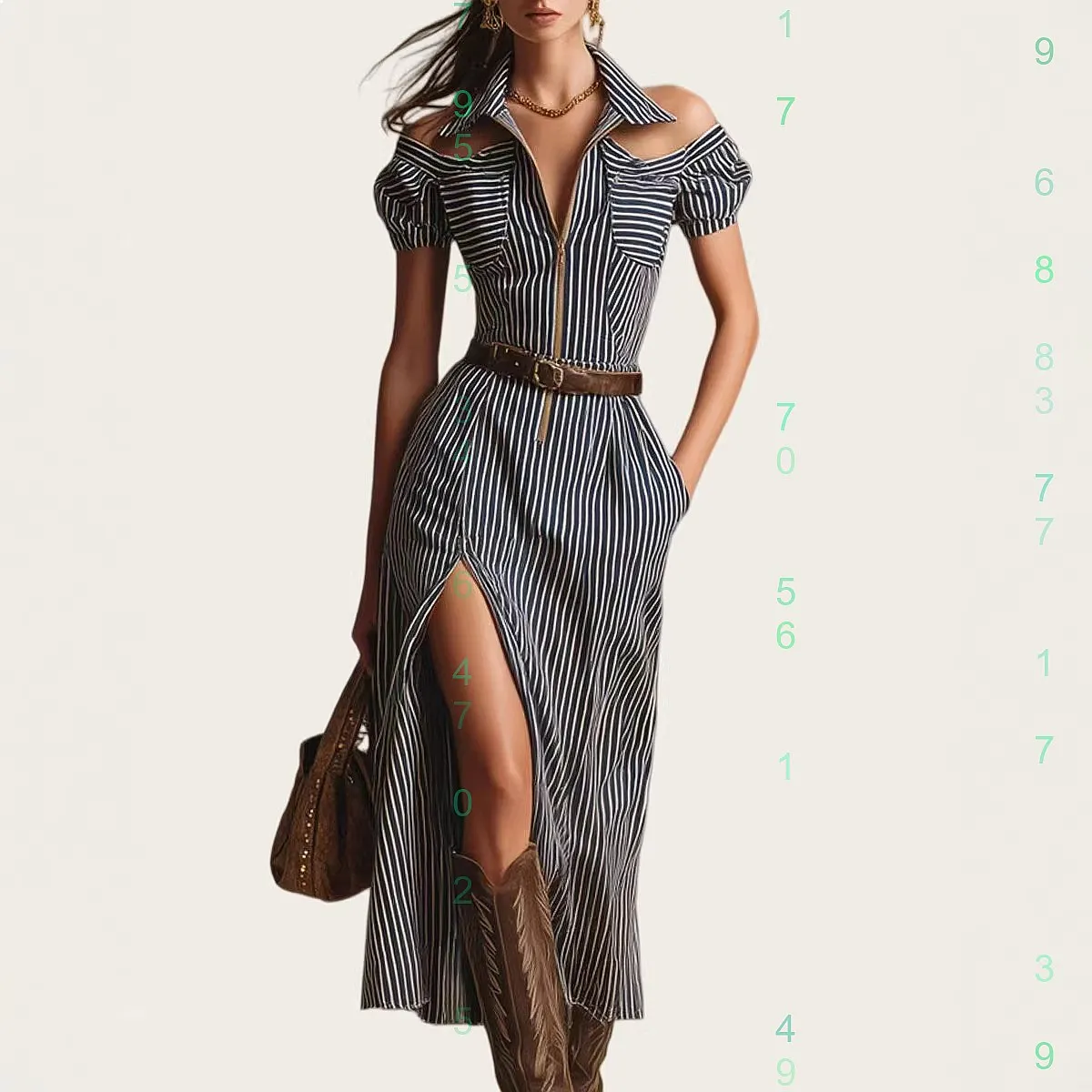 

Sexy V Neck Zip Split Stripe Off Shoulder Dress Summer Dresses for Women Fashion Bodycon Jumpsuit