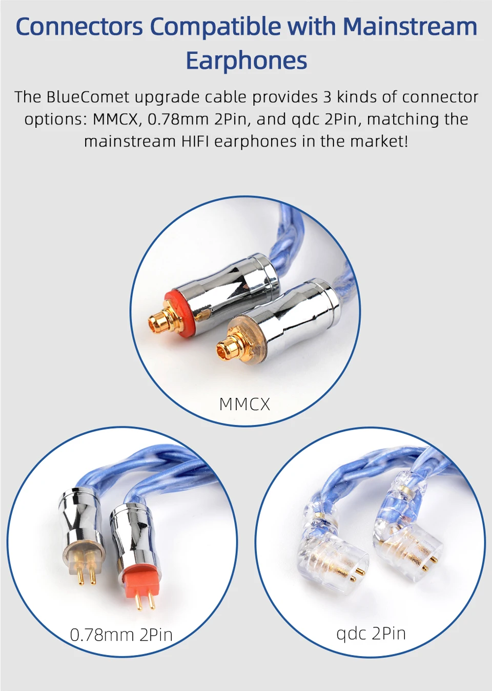 【iem】NLINE NICEHCK BlueComet HiFi IEM Wire High-end 8 Core 6N Litz OCC