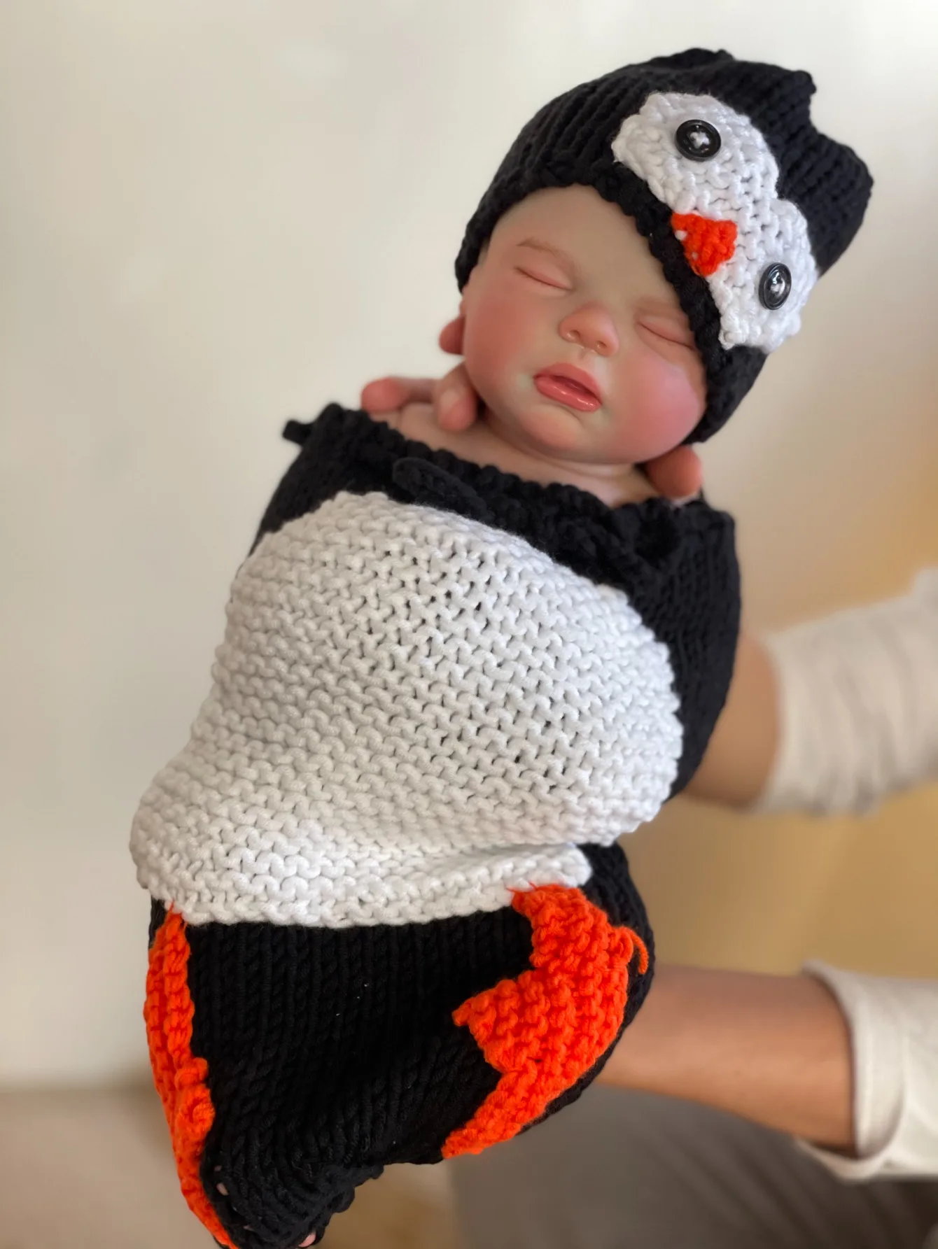 18 Inch Handmade Bebe Lifelike Newborn Baby Girl Doll 3D Painted Bebe Doll For Children Birthday Gifts