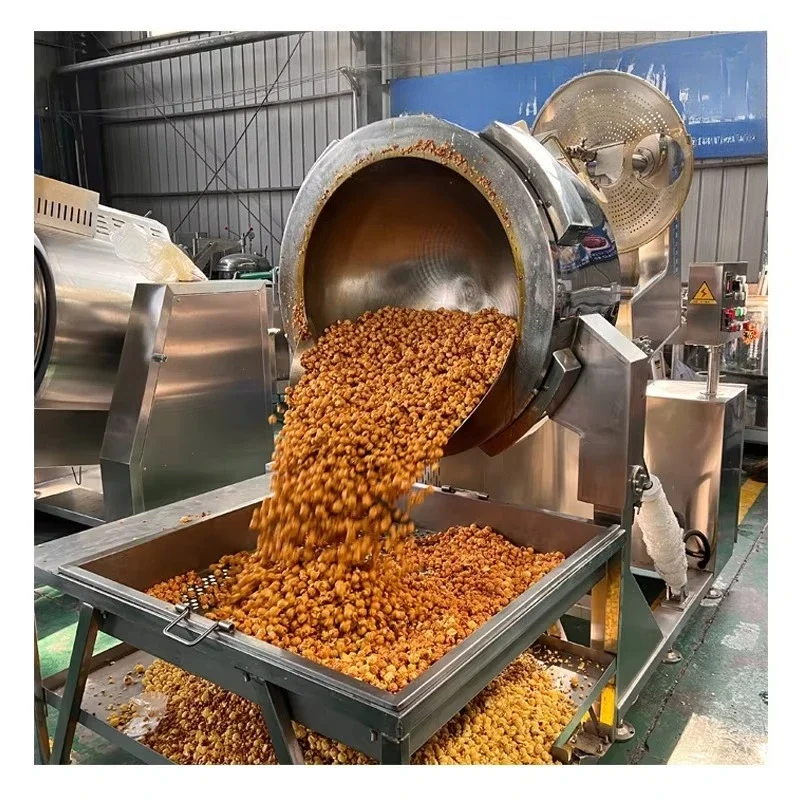 Customized Commercial Industrial Automatic Gas Popcorn Making Machine Professional Popcorn Equipment Manufacturer