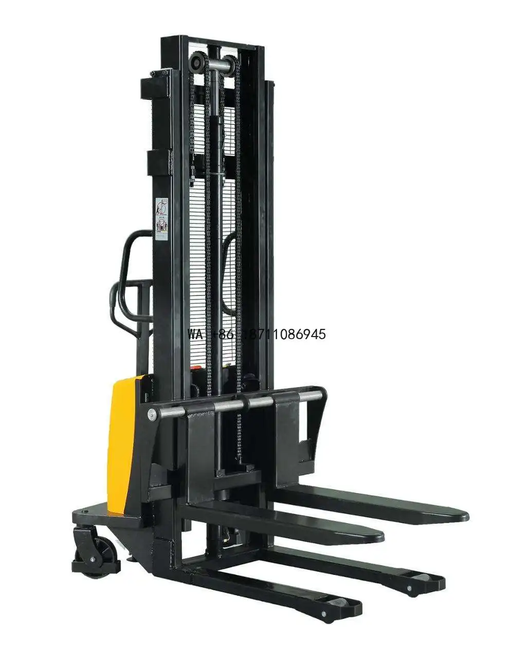 Durable 1 Tons 2.5m Semi Electric Automatic Forklift Stacker Machine Walking Electric Stacking Truck