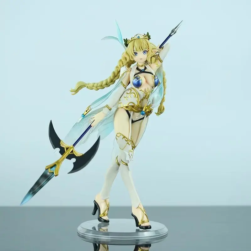 26 cm schöne Mädchen-Animationsfigur, Elfe, Dorf, Mädchen, dritte Dorfperson, Lyncia Helleberd, Ornament, stehende Statue, Szene, Geschenke
