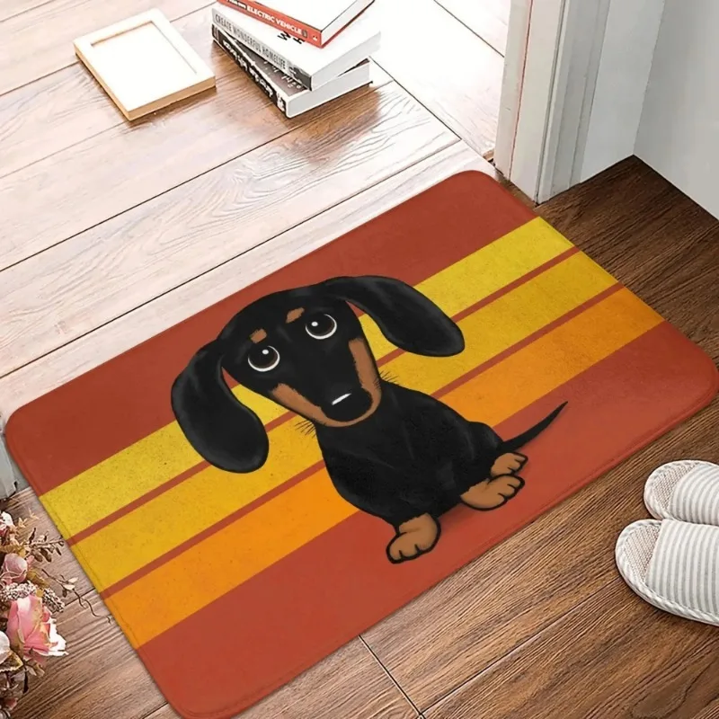 Cartoon Dachshund Dog Doormat Non-Slip Entrance Kitchen Door Floor Mat Badger Wiener Sausage Bedroom Balcony Carpet Rug