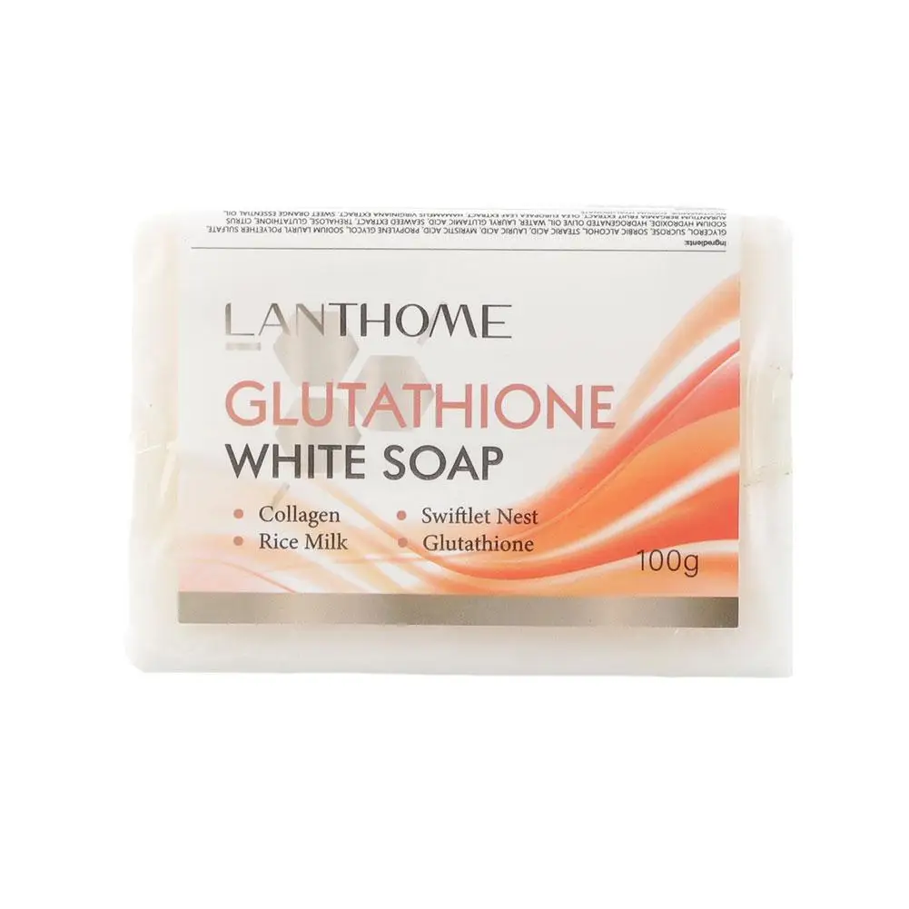 Lanthome-jabón blanqueador de glutatión Original para cara, Hidratante Corporal brillante, Reduce las arrugas, pecas, reafirmante, Nou C0B8