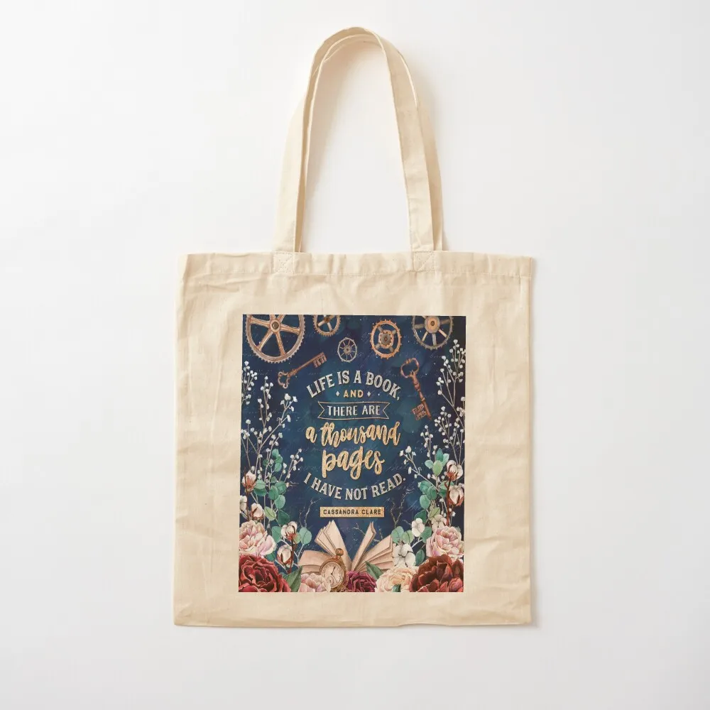 Life is a book Tote Bag sac pour femme shopping bags foldable Beach bag ecological bags