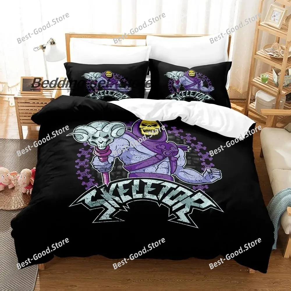2014 Skull Skeletor Bedding Set Single Twin Full Queen King Size Bed Set Teenager Bedroom Duvetcover Sets 3D Anime Bed Sheet Set