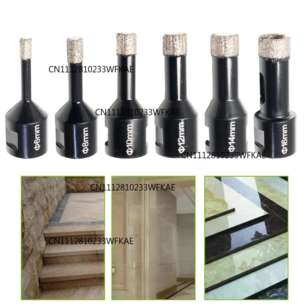 1 dry drill diamond hole opener, ceramic tile hole opener with M14 thread, opening diameter 6/8/10 mm