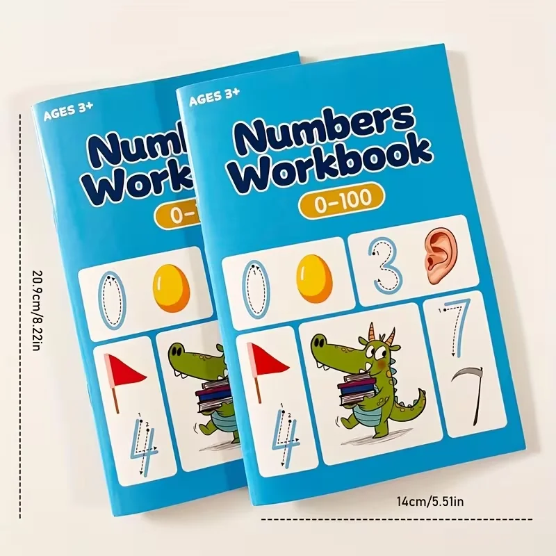 A Workbook Designed for Children Aged 3 To 7 To Practice Number Tracing, Suitable for Preschool, Kindergarten