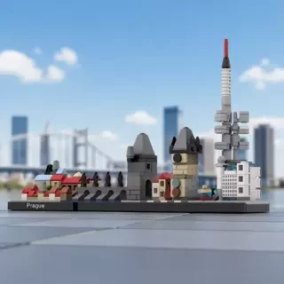 MOC-148868 Prague Skyline Architecture Street Scene Model Educational Intelligence Children's Building Blocks Toy Festival Gifts