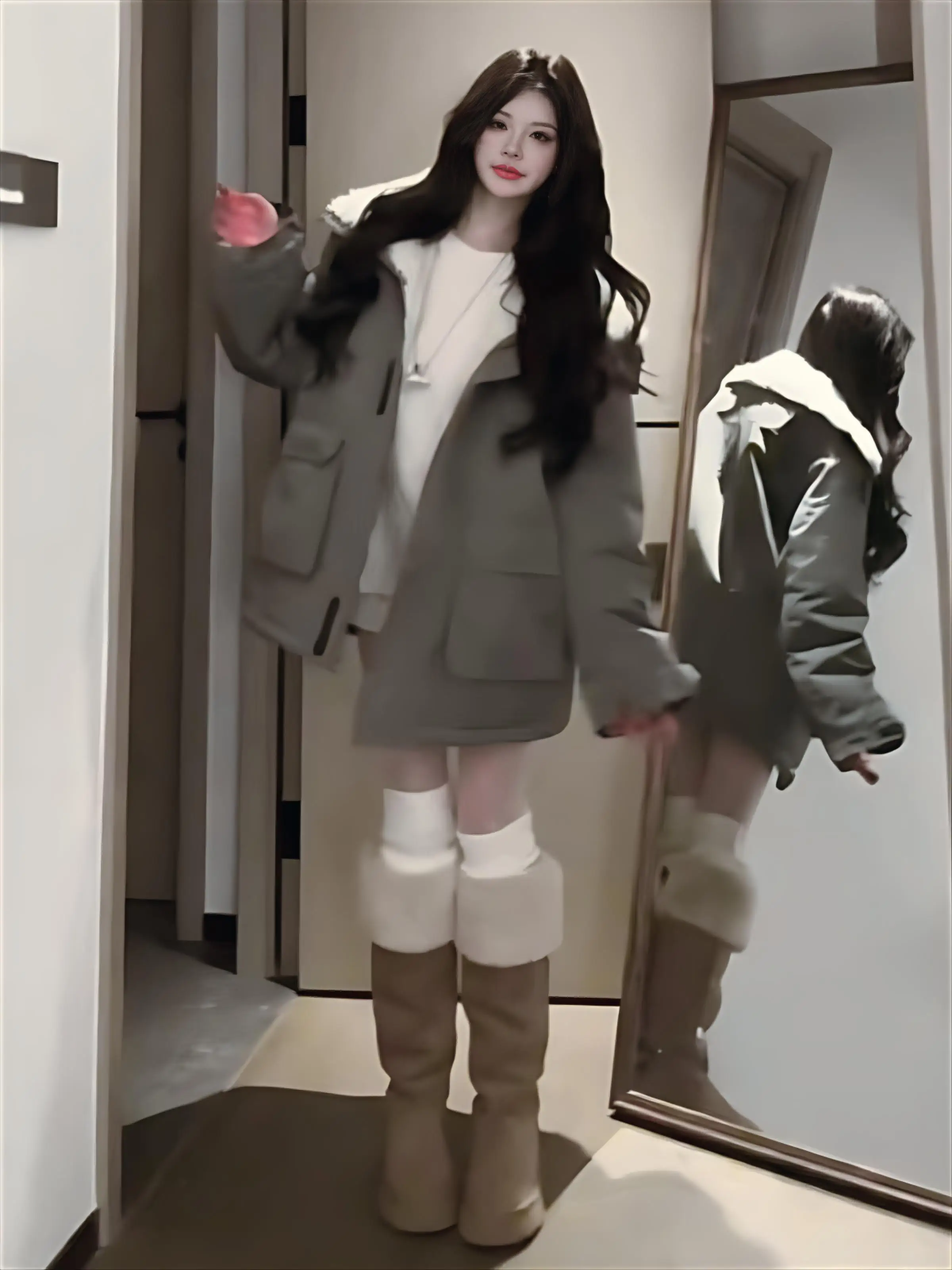 

Зимняя женская утепленная куртка-парка для активного отдыха, водонепроницаемая, на молнии, с клетчатым узором, на подкладке, с декоративным поясом, накладными карманами, камуфляжный тренд