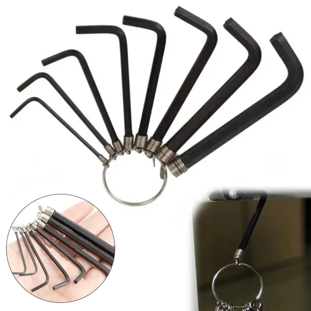 New 8 In 1 Hexagon Hex End Key Wrench Set Bicycle Repair Tool Kit Multifunctional Bike Maintenance Tools Cycling Accessories