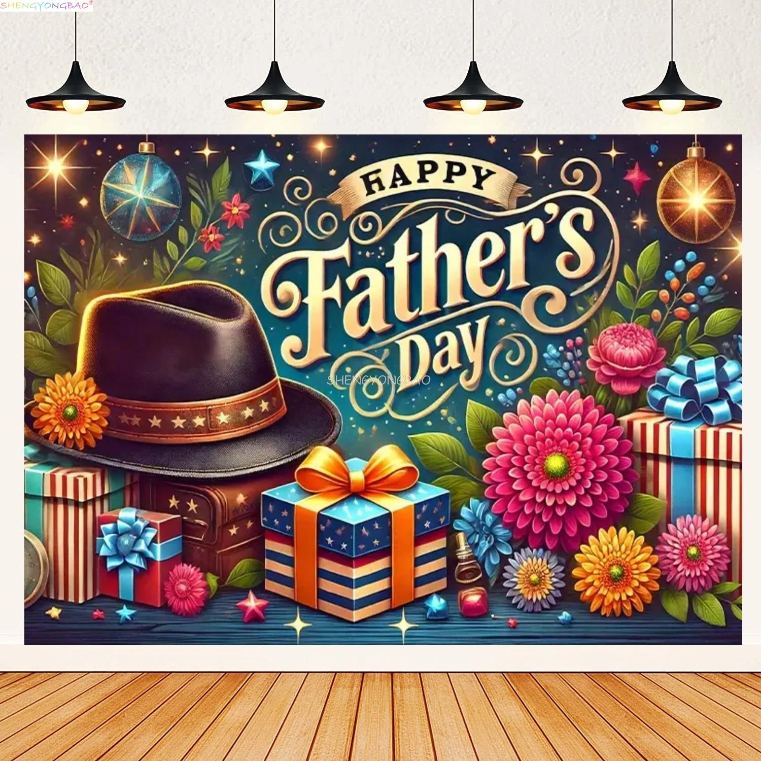 

Happy Father's Day Background Gentleman Suit Tie Photography Backdrop Evening Party Portrait Photo Shooting Props AT-13