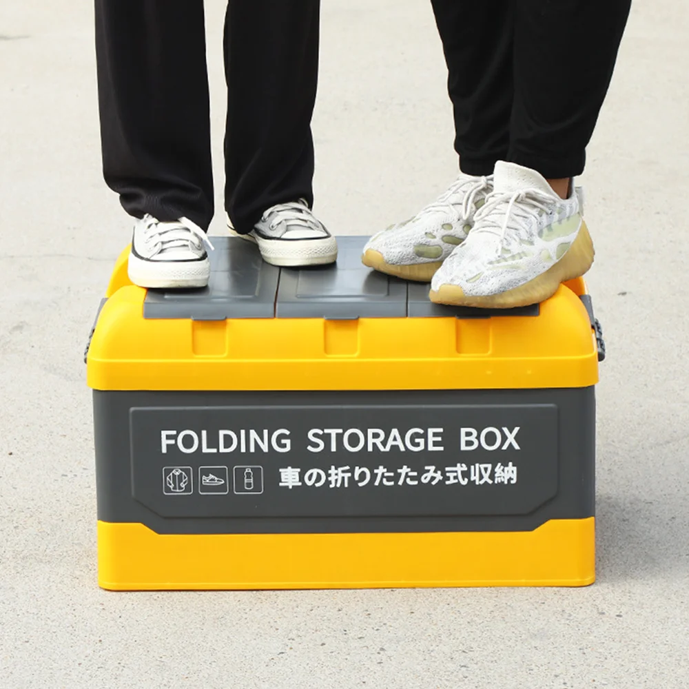 Collapsible Foldable Storage Bin, Stackable Home Outdoor Camping Closet Organizer, Plastic Car OrganizerS, Trunk Box
