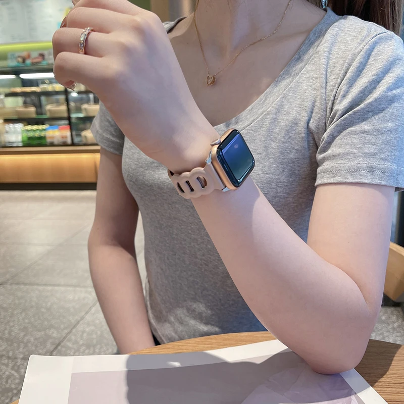 Genuine Leather Strap For Apple Watch band 44mm 40mm 42mm 38mm 44 45mm 2022 Belt Correa Bracelet Iwatch Series 4 5 6 7 45mm 41mm