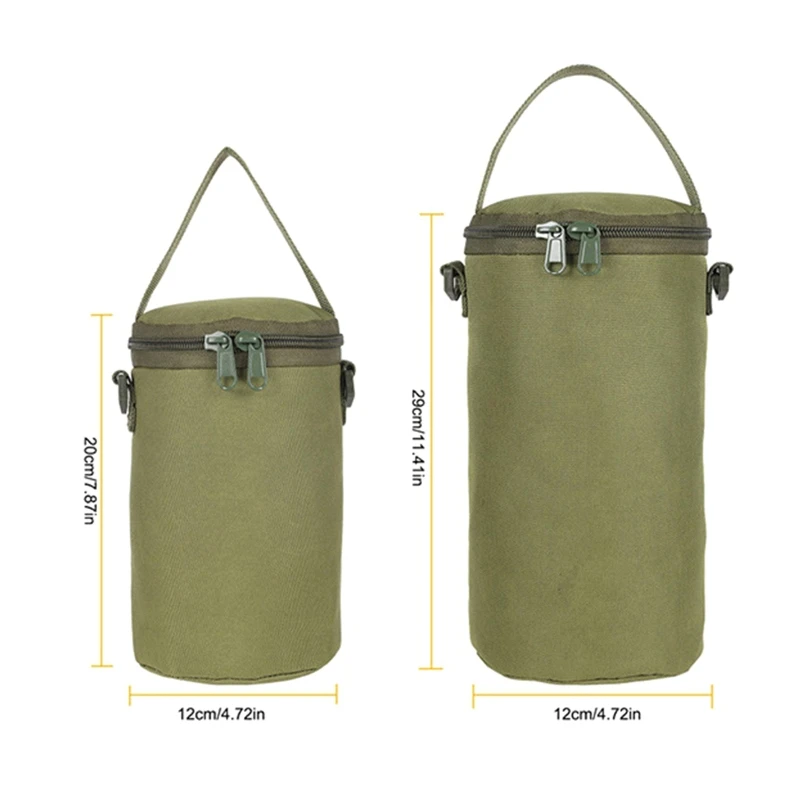 Multipurpose Nylon Water Bottle Storage Bag Cooking Gas Cylinder Cover Outdoor Camping Lantern Storage Protective Pouch 24BD