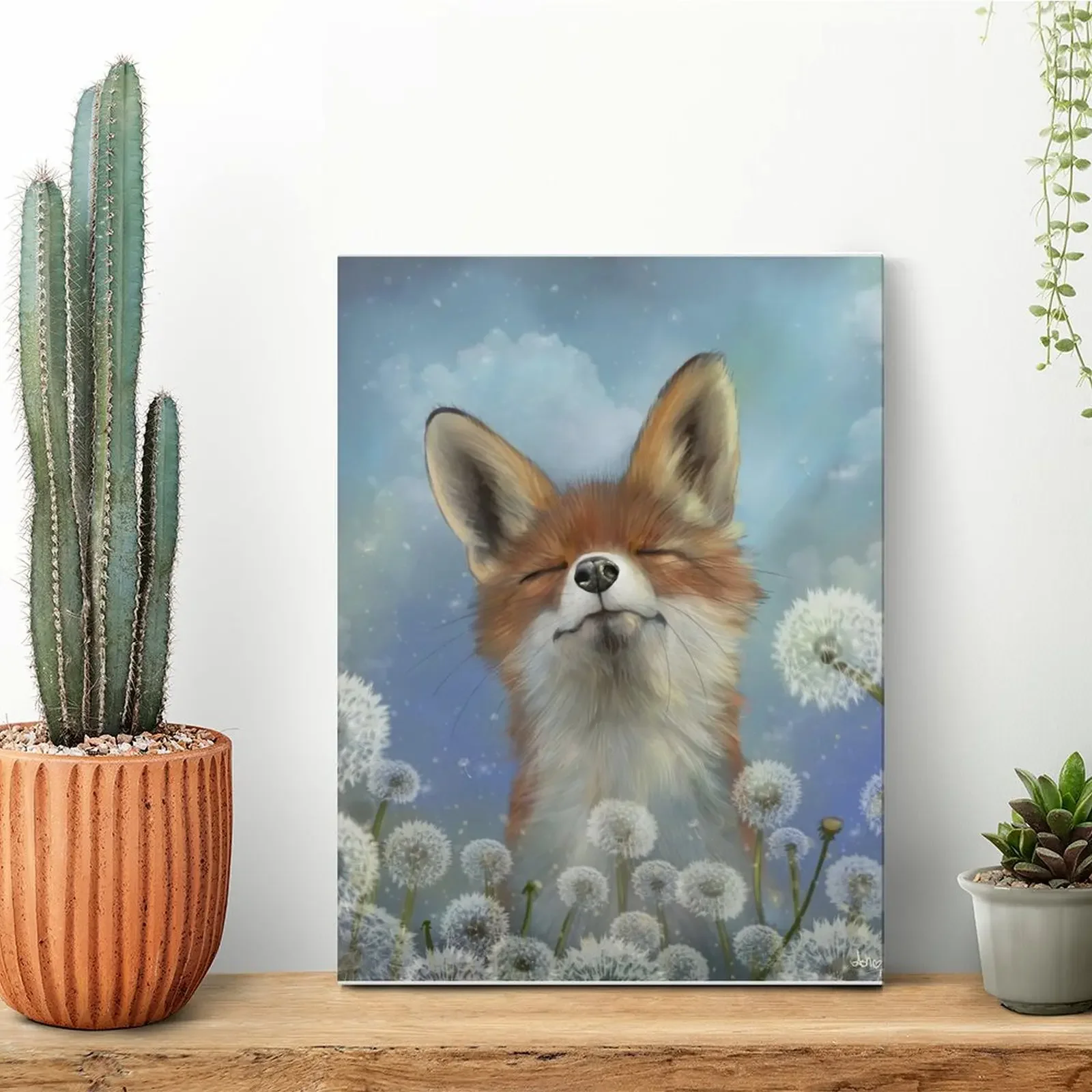 Dandelion Fox Poster Canvas Painting Poster Poster Sign Wall Custom Garage Designing Framed Wall Paintings