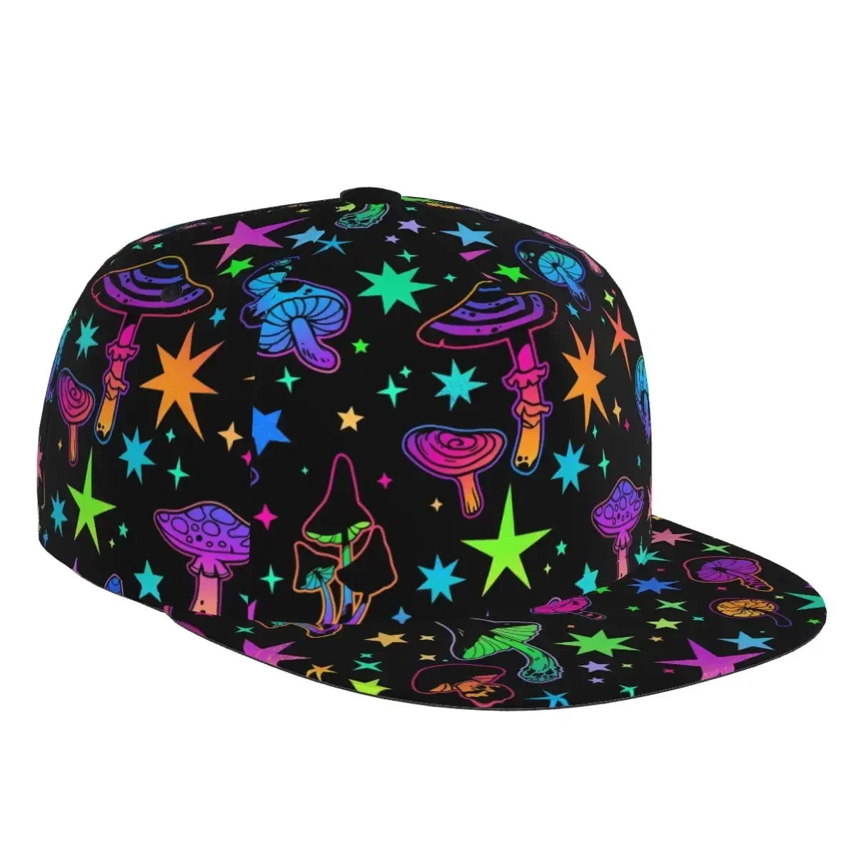 Shiny Stars And Psychedelic Mushrooms 3D Print Baseball Cap Casual Sun Hat Elegant Ethnic Style Fashion Stage Hip Hop Women Men