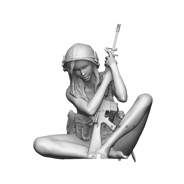 

1/35 наборы моделей из смолы, фигурка красоты, бесцветная и самособранная (специальное предложение) A-2078