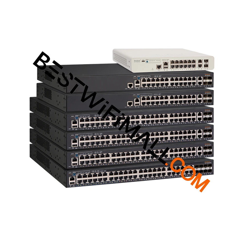 RUCKUS NETWORKS ICX7150-24P-4X1G PoE Switch 24x10/100/1000Mbps RJ45 PoE+ Ports 370W PoE Budget 4x1 GbE Uplink/Stacking SFP/SFP+
