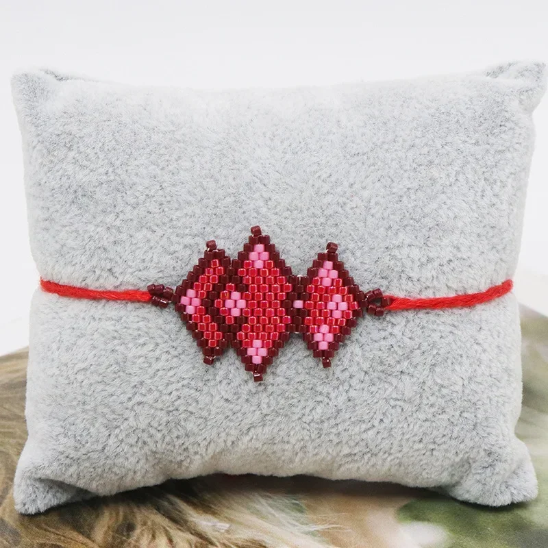 

Beaded bracelet Arrow Symmetry Geometry Design Originality Hand knitting Bohemia Tide Adjustable Female Rice bead bracelet