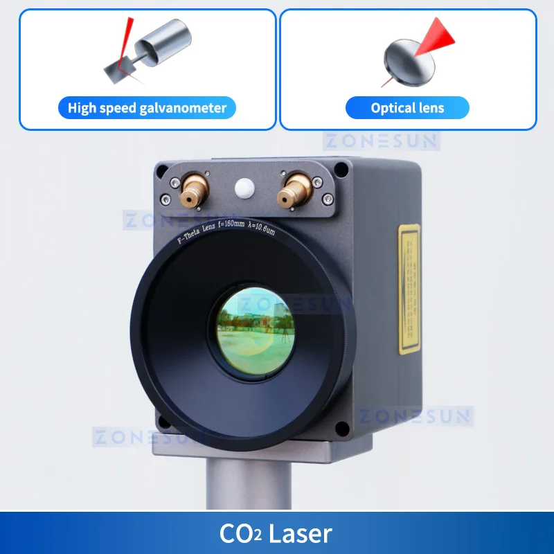 ZONESUN Laser Marking Machine Date QR Barcode Printing Number Glass Plastic Bottle Leather Wood Packaging Production ZS-LMC1