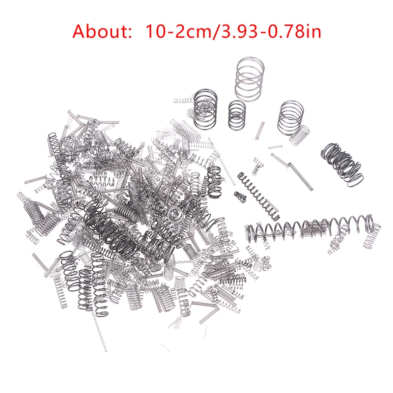 

200Pcs Mixed Multi-size Mini Spring Parts Accessories Stainless Steel Compression Spring Ballpoint Pen Spring