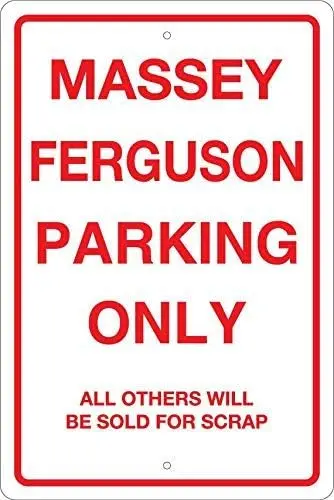 Metal Sign Massey Ferguson Parking Only Sign Metal Aluminum Sign Metal Wall Plaque Tin Sign 8 x 12