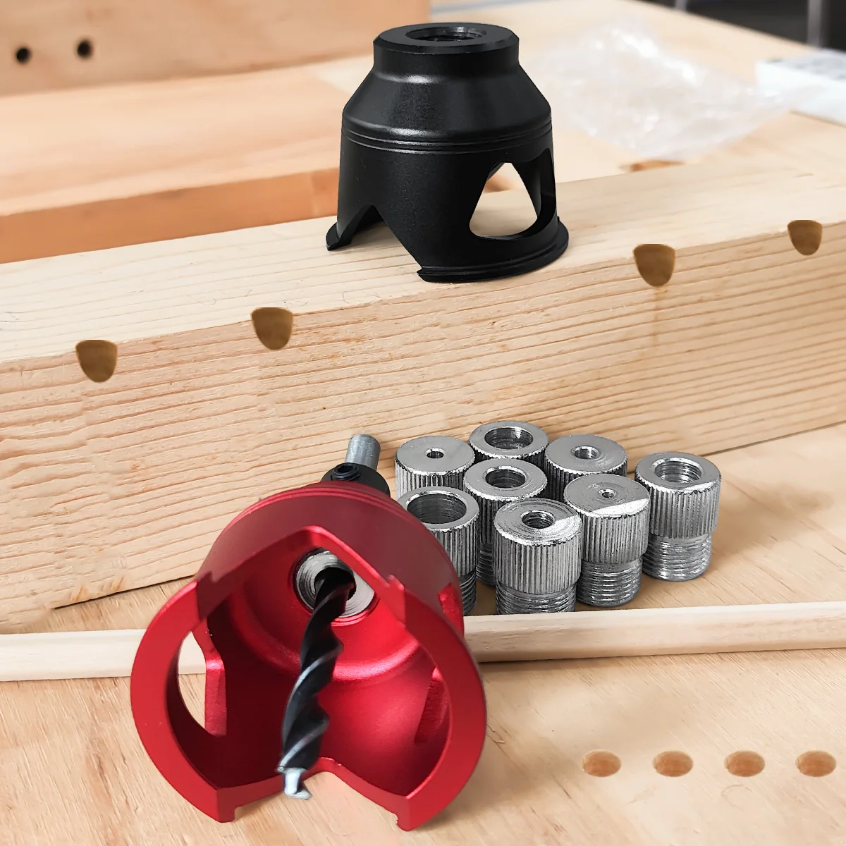 Vertical Drill Guide Doweling Jig Kit Aluminum Alloy 2‑10mmAdjustable Drill Locator Puncher for Woodworking Carpentry DIY Tool
