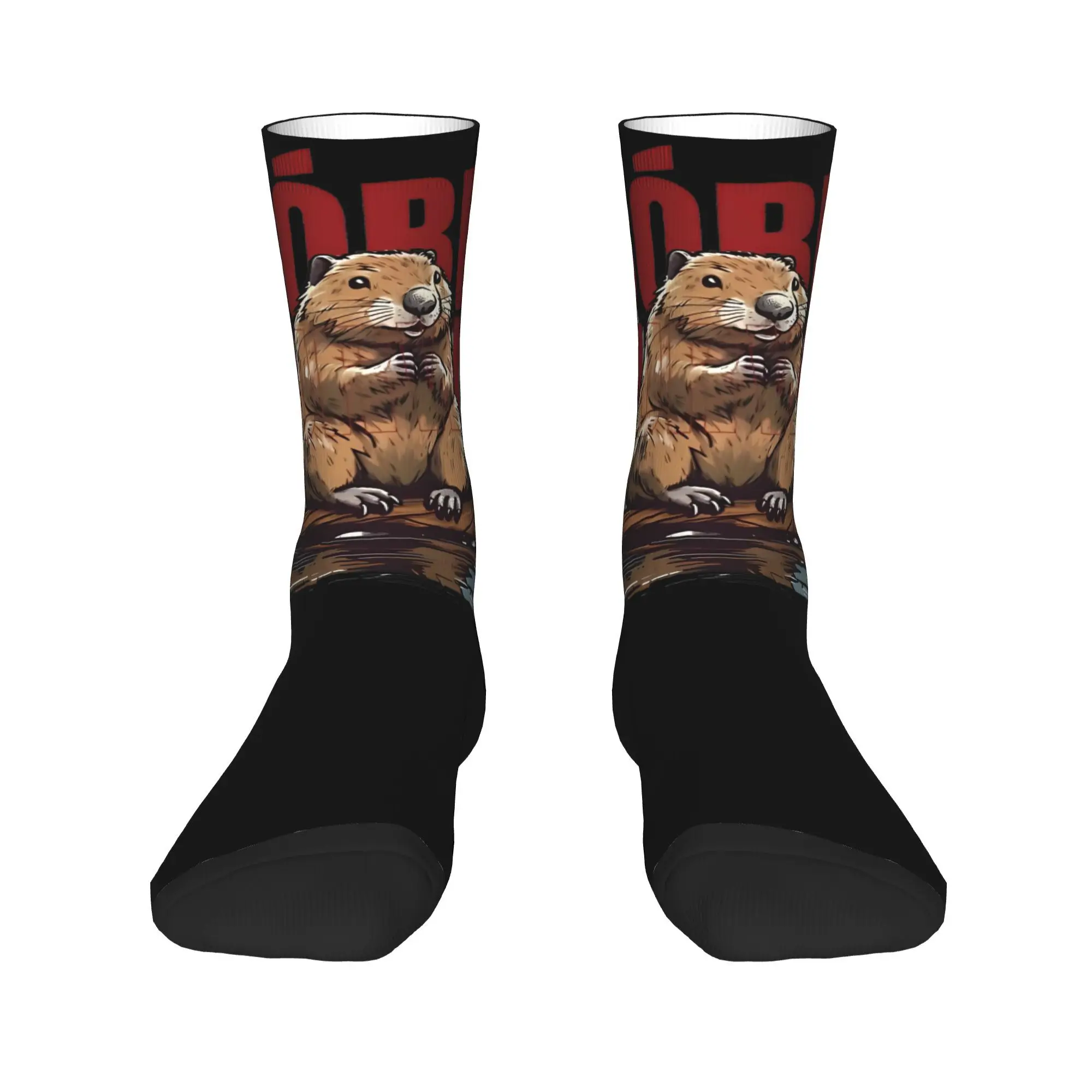 Bobr Kurwa Printing Socks Outfits for Casual Wear Flexible Beaver Moment Print Socks