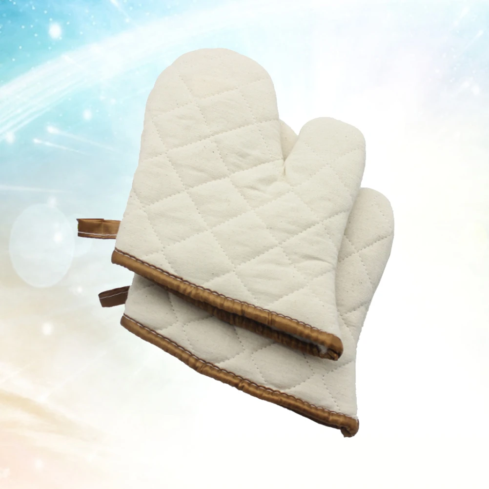 

2Pcs Heat resistant Oven Gloves Premium Material High Temperature Protection Anti scald Kitchen Microwave Baking Gloves