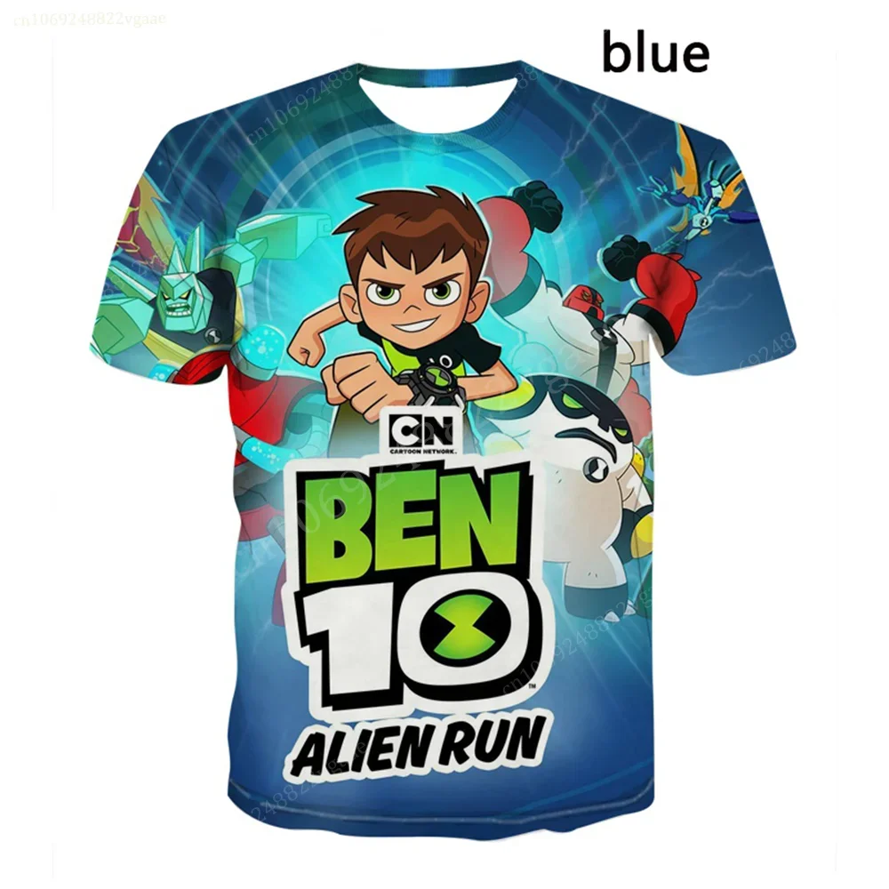 New Summer Ben Tennyson 10 T Shirt Cartoon Boys Girls Tshirt Children\'s Clothing Kids Clothes Tees Tops Costume Training Uniform