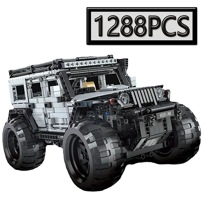 MOC 1288PCS Off-Road Vehicle Building Block Set - DIY Creative Simulation Car Model Puzzle Toy for Boys Birthday Gift