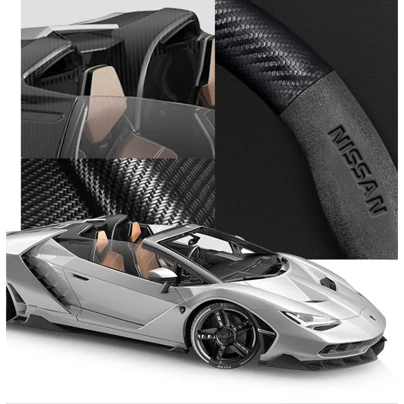 Car Steering Wheel Cover For Nissan 350z 370z altima Armada Frontier Kicks Leaf nismo pulsar Qashqai J10 J11 Juke Murano Teana view 3