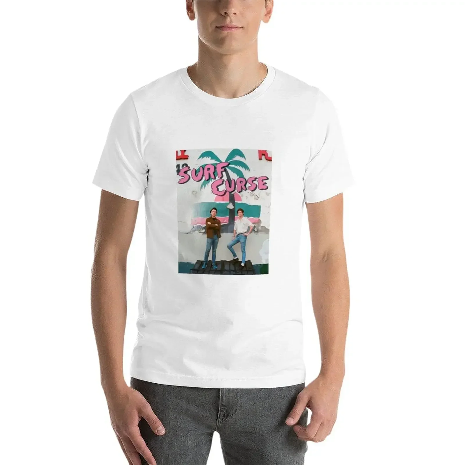 Surf curse oil painting design T-Shirt cheap stuff shirts graphic tee plain Men's t-shirts