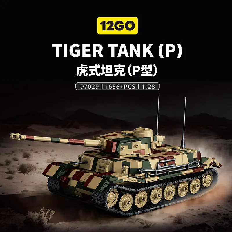 

MOC Military Tiger II Tank Building Blocks Bricks Assembling Model DIY Toys for Boys Christmas Gift Set Boy assembling model