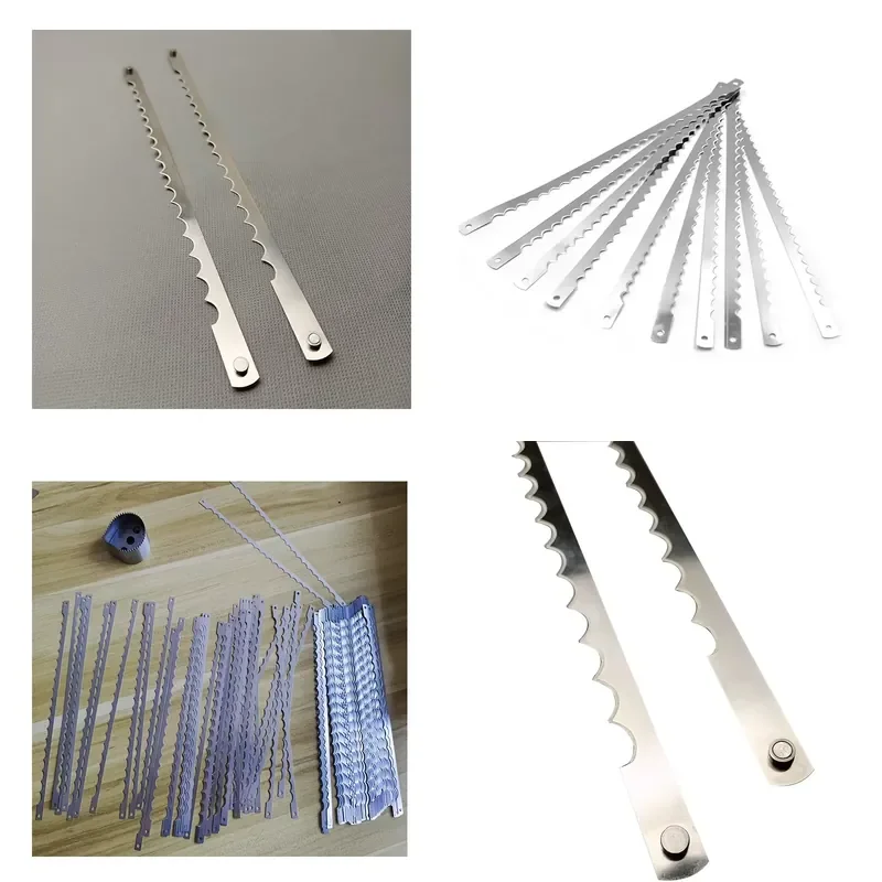 Custom Drawing Services Stainless Steel Bread Slicing Blades Wave Saw Design with Customized Size and 1.5 Year Warranty for