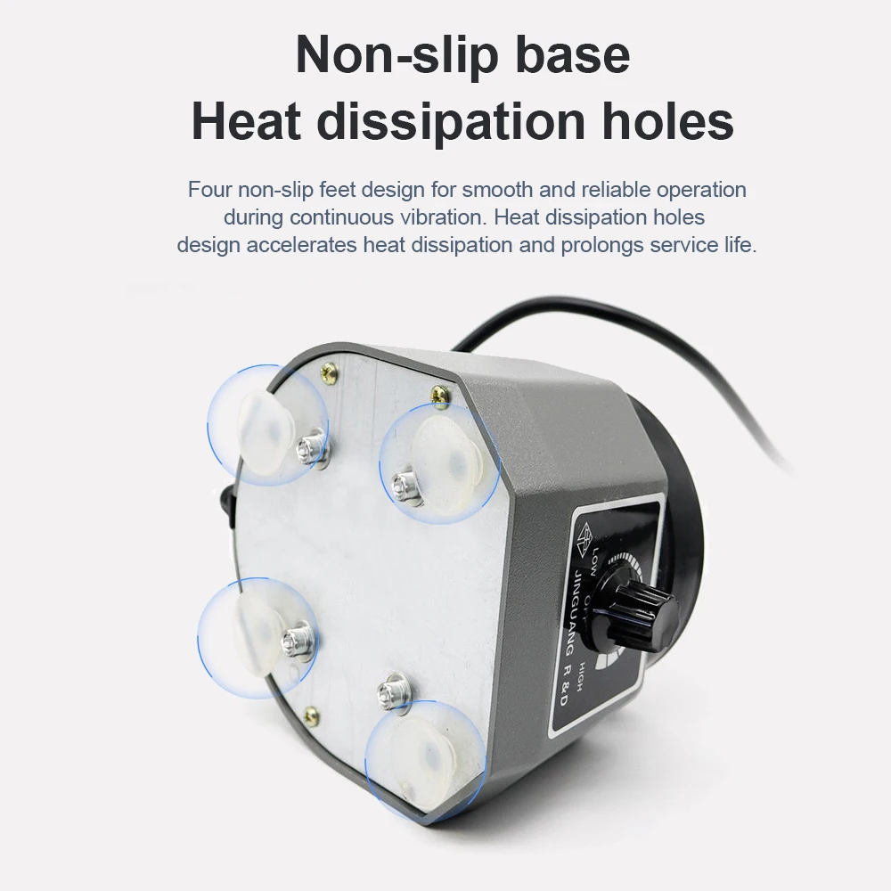 Electric Dental Vibrator Dental Vibrating Plate Vibrating Table 4" Small Size Round Plaster Oscillator Non-Slip Lab Vibrator