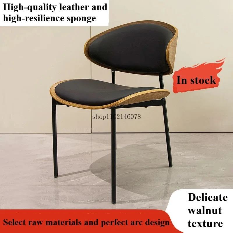 كراسي تناول الطعام الإيطالية في العصور الوسطى كرسي منزلي فاخر خفيف كرسي مسند الظهر كرسي من الخشب الصلب مؤتمر منزلي كرسي الغرور الاسكندنافي القديم #2