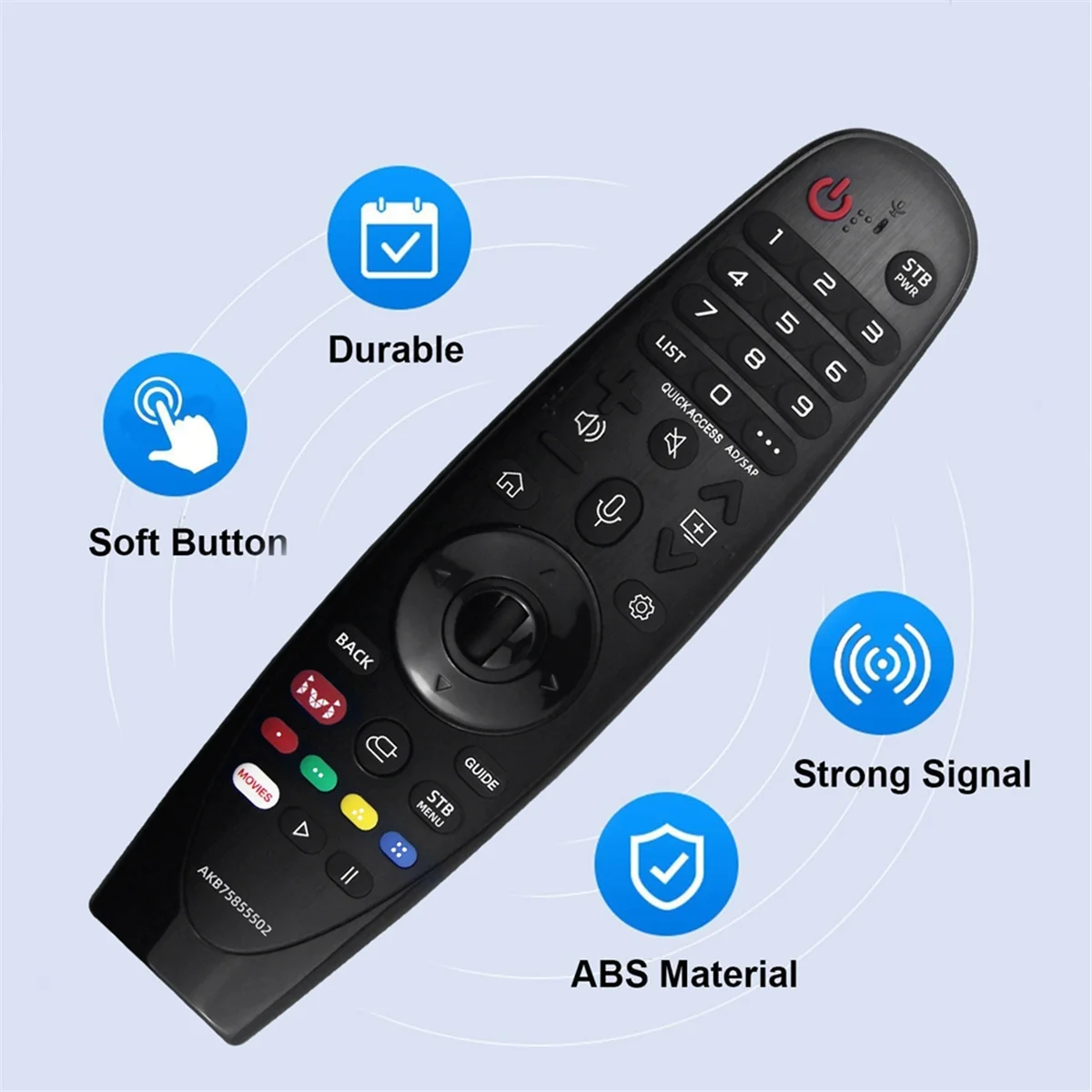 FFYY-AKB75855502 Voice Remote Control with Mic Airmouse for LG 2020 AI ThinQ Smart TV UN8 UN7 UN6 Series