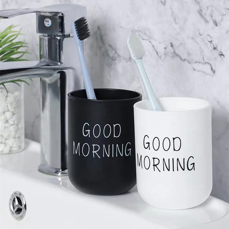 2 portable hand washing cups, plastic household hotel toothbrush holder, bathroom accessories, mouthwash cup 300ml