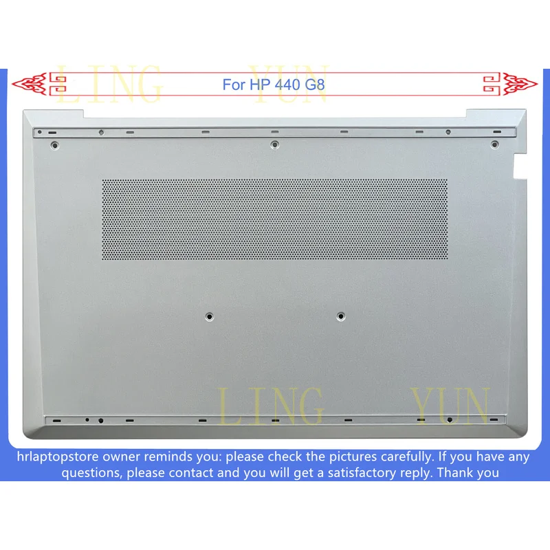 Z   New For HP 440 G8 Laptop Bottom Case Lower Base Cover Silver D Shell 4CX8QBATP10